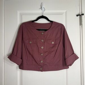 Torrid Mauve Cropped Jacket